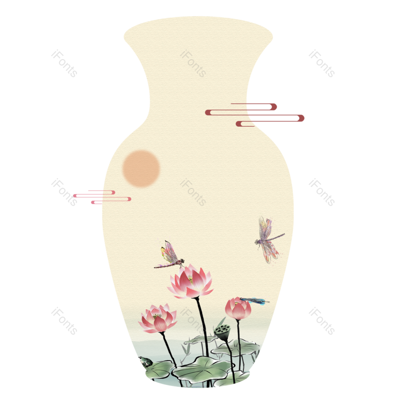 装饰图片,水墨元素,荷花PNG,中国免抠素材
